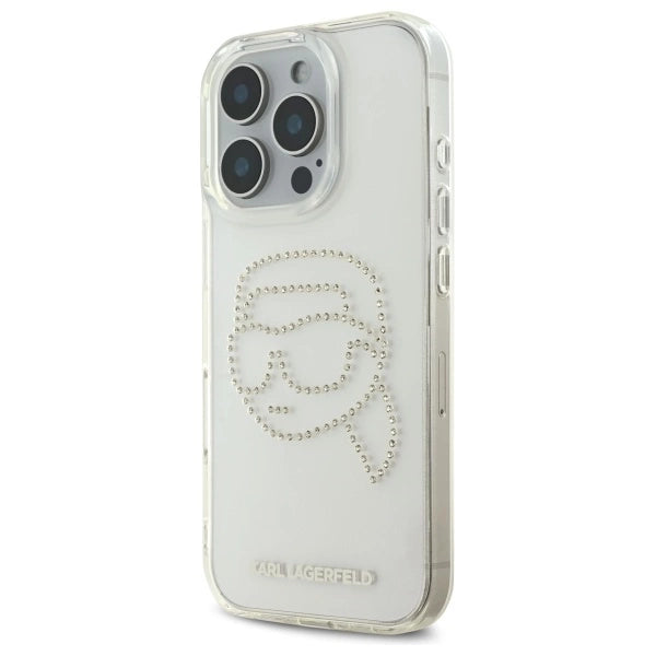 Karl Lagerfeld KLHCP16XHKHDCELT iPhone 16 Pro Max 6.9" transparent hardcase IML Rhinestones Karl Head