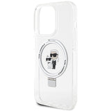 Karl Lagerfeld KLHMP15LHMRSKCH iPhone 15 Pro 6.1" white/white hardcase Ring Stand Karl&Choupette MagSafe