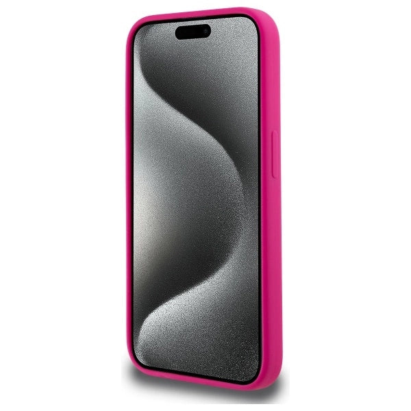 Karl Lagerfeld KLHMP15LSKHPPPLF iPhone 15 Pro 6.1" fuchsia/fuschia hardcase Silicone Karl Head Print MagSafe