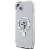 Karl Lagerfeld KLHMP15MHMRSKCH iPhone 15 Plus / 14 Plus 6.7" white/white hardcase Ring Stand Karl&Choupette MagSafe