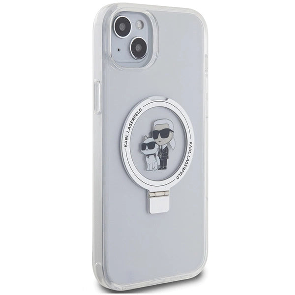 Karl Lagerfeld KLHMP15MHMRSKCH iPhone 15 Plus / 14 Plus 6.7" white/white hardcase Ring Stand Karl&Choupette MagSafe