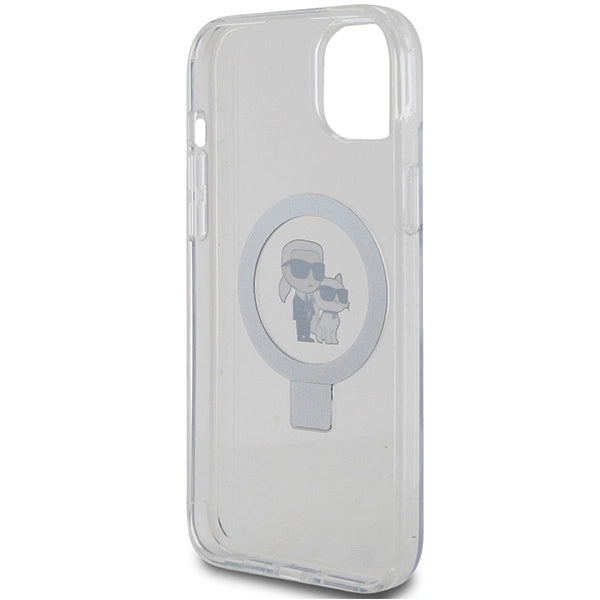 Karl Lagerfeld KLHMP15MHMRSKCH iPhone 15 Plus / 14 Plus 6.7" white/white hardcase Ring Stand Karl&Choupette MagSafe