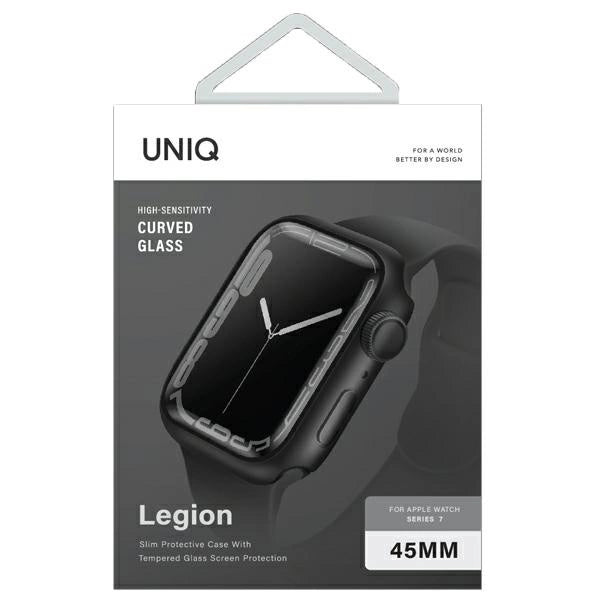 Uniq Legion-hylster til Apple Watch Series 7/8/9 45mm sort/sort