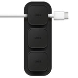 Uniq Pod Mag magnetiske kabler + basis mørkegrå/trækul mørkegrå