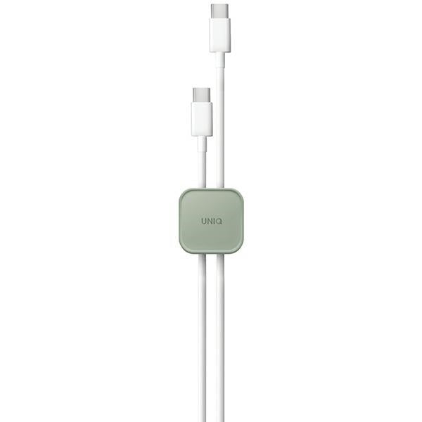 Uniq Pod selvklæbende kabel organisator sæt af 8 grønne / mist grønne