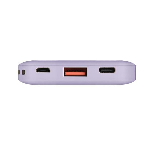 Powerbank Uniq Fuele mini 8000mAh USB-C 18W PD Hurtig opladning - lavendel