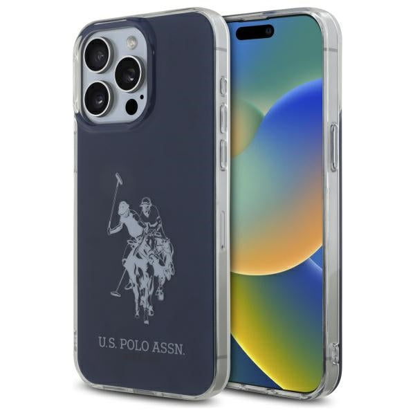 US Polo USHCP15XTPUHRBV iPhone 15 Pro Max 6.7" blå/blå Glansende stort logo