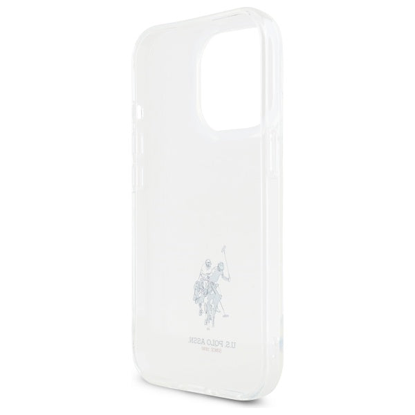 US Polo USHCP15XUSMT iPhone 15 Pro Max 6.7" Clear/Transparent IML Printed Double Horse Logo