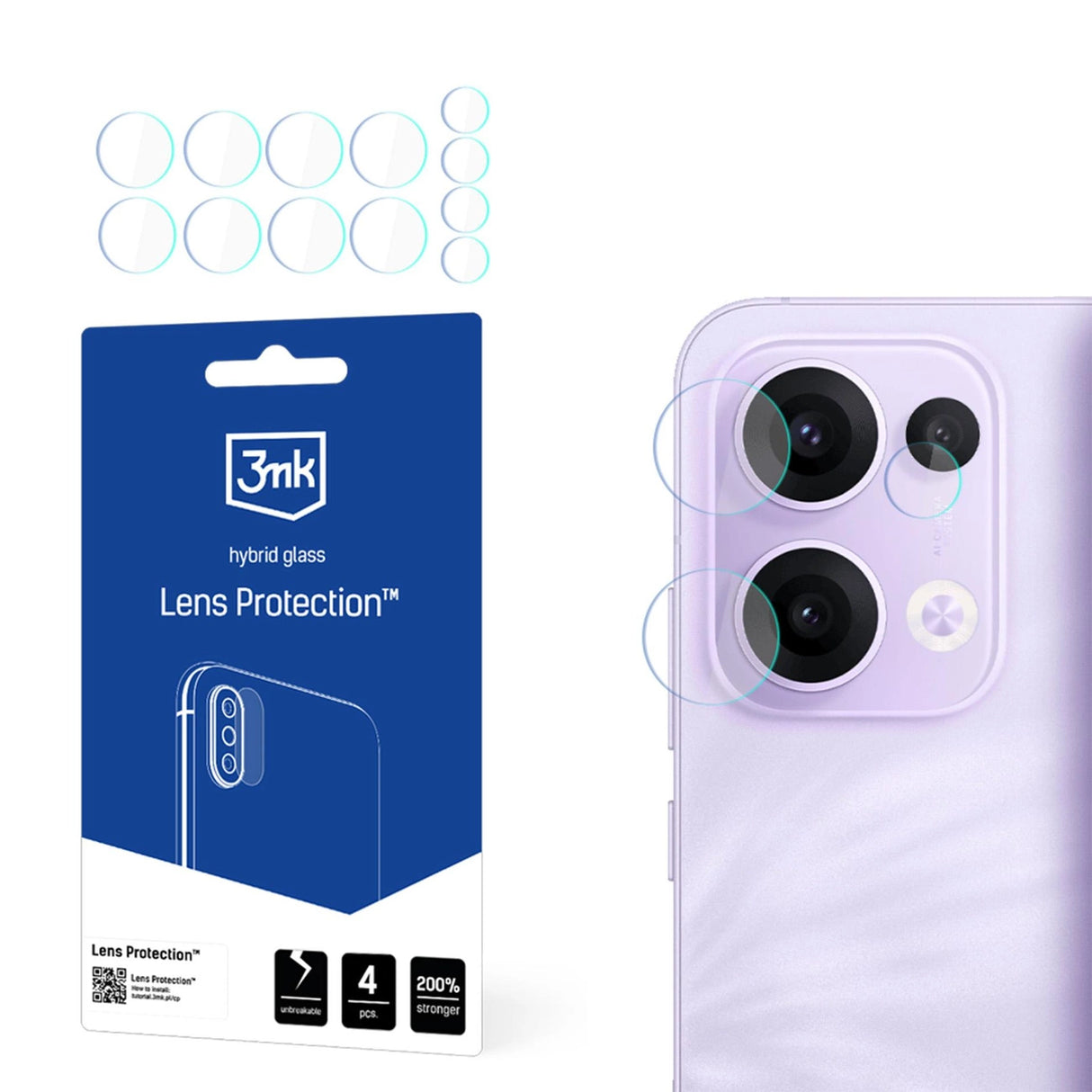 Kameraobjektivglas 3mk Linseskade til Oppo Reno 13