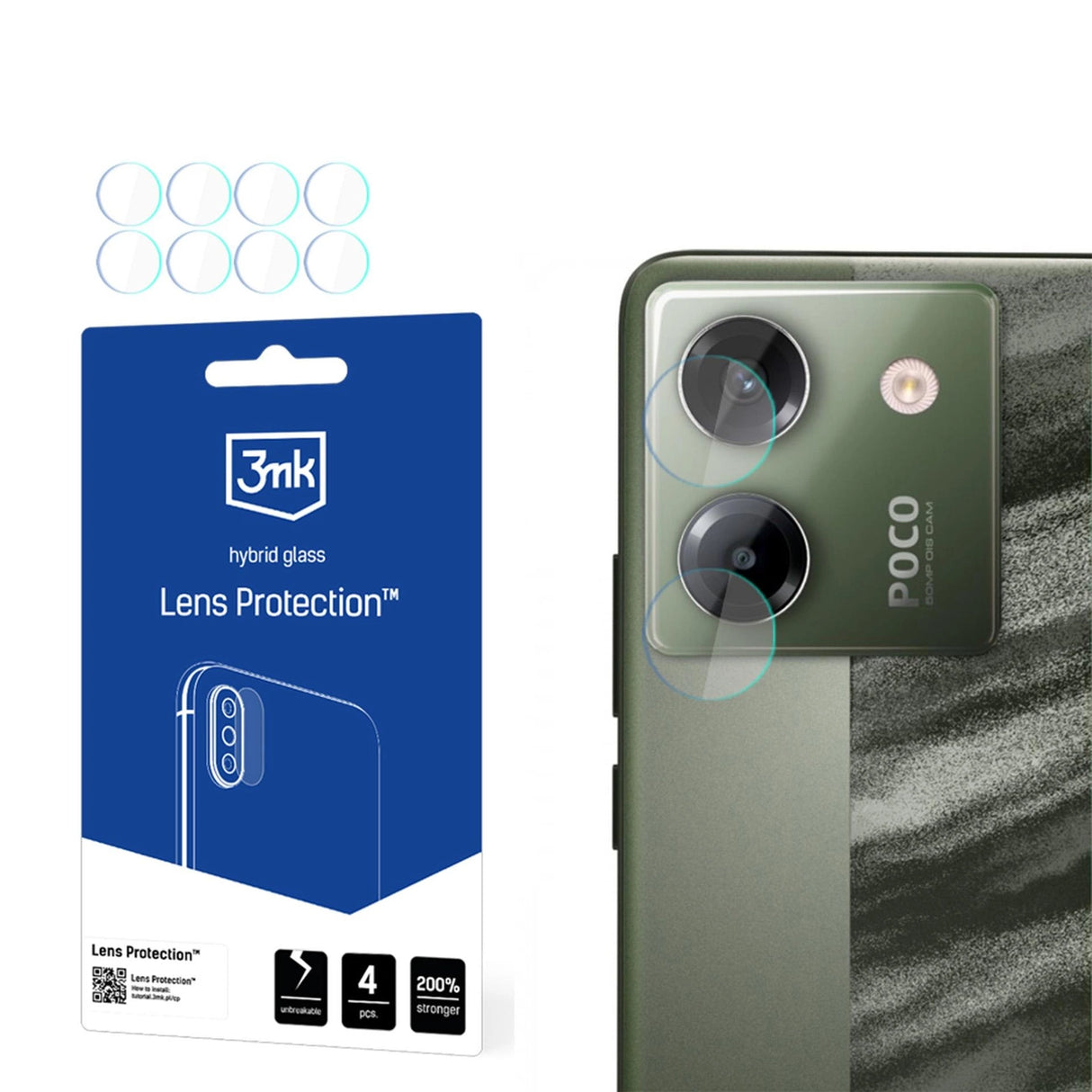 Hybridglas til kameraobjektiv 3mk Linsbeskyttelse til Xiaomi Poco M7 Pro 5G