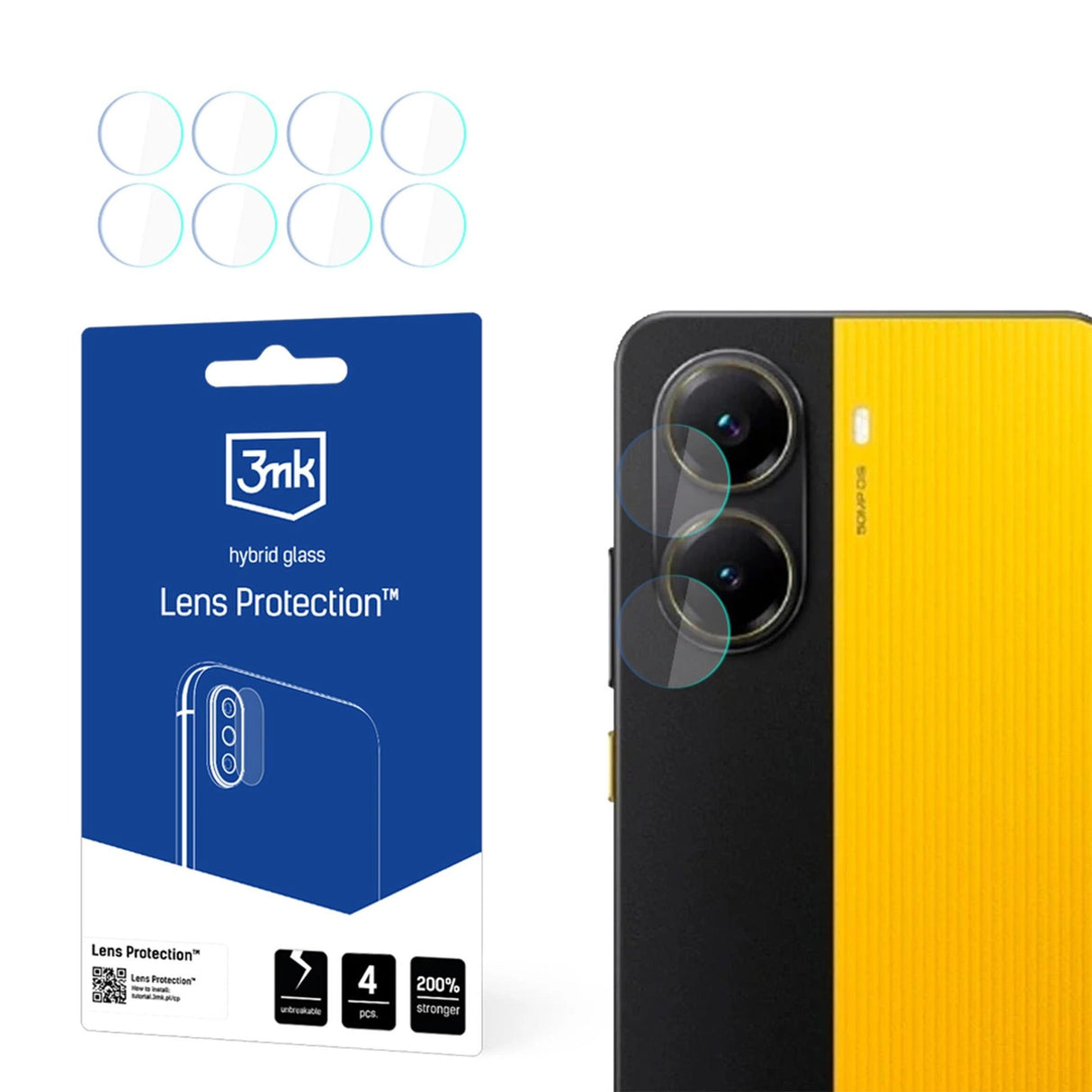 Hybridglas til kameraobjektiv 3mk Linsbeskyttelse til Xiaomi Poco X7 Pro
