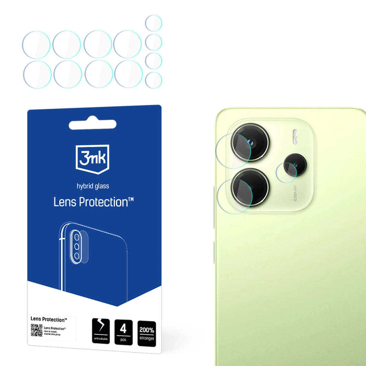 3mk Lens Protection Camera Glass til Xiaomi Redmi Note 14 4G