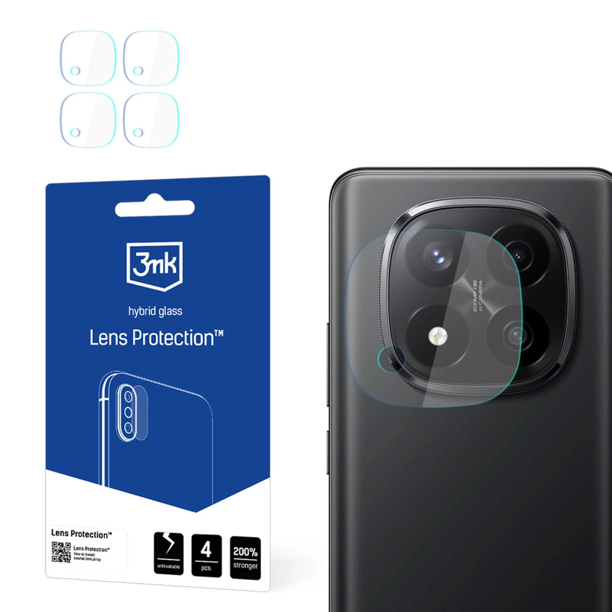 Hybridglas til kameraobjektiv 3mk Linsbeskyttelse til Xiaomi Redmi Note 14 Pro+