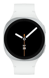 Samsung Galaxy Watch 8 3,3 cm (1.3") AMOLED 40 mm Digital 438 x 438 pixel Berøringsskærm 4G Sølv Wi-Fi GPS (satellit)