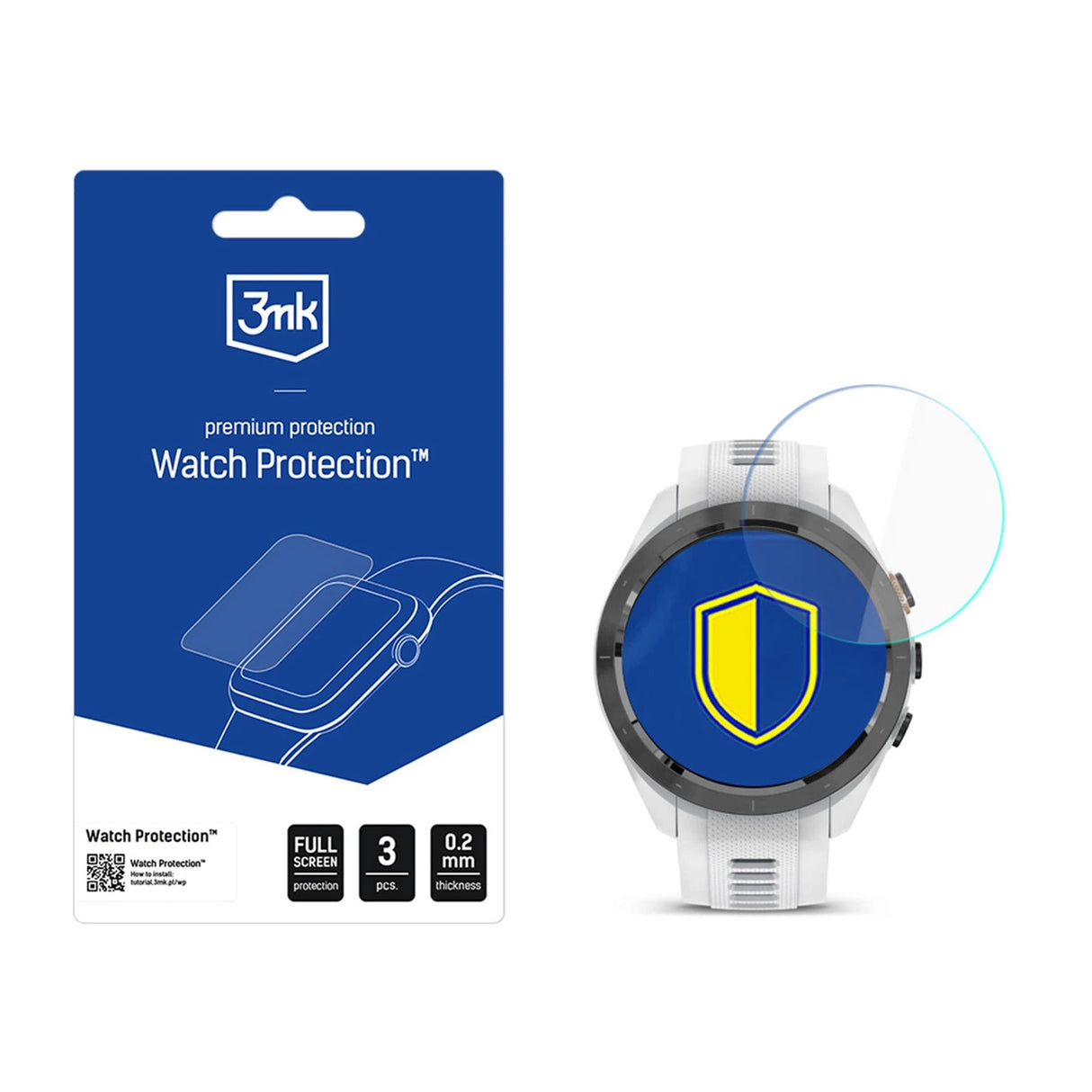 Smartwatch skærmbeskytter Glas 3mk Watch Protection FlexibleGlass til Garmin Approach S70 42mm