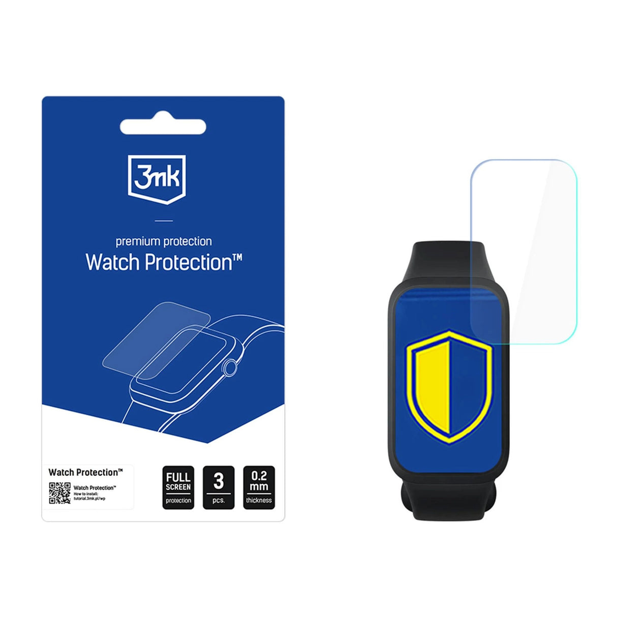 Smartwatch skærmbeskytter Glass 3mk Watch Protection FlexibleGlass til Xiaomi Smart Band 9 Active