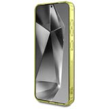 Guess 4G Baggrund Guld Elektrobelagt Peony mønster MagSafe-hylster til Samsung Galaxy S25 brun