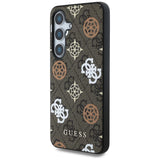 Guess 4G Printed Colored Peony Pattern MagSafe case til Samsung Galaxy S25 brun
