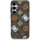 Guess 4G Printed Colored Peony Pattern MagSafe case til Samsung Galaxy S25 brun