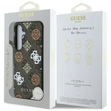Guess 4G Printed Colored Peony Pattern MagSafe case til Samsung Galaxy S25 brun