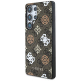 Guess 4G Printed Colored Peony Pattern MagSafe Case til Samsung Galaxy S25 Ultra Brown