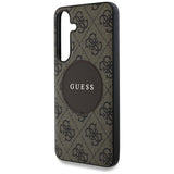 Guess 4G Round Patch Classic Logo MagSafe Case til Samsung Galaxy S25 Brunt