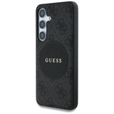 Guess 4G Round Patch Classic Logo MagSafe-hylster til Samsung Galaxy S25 sort