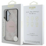 Guess 4G Round Patch Classic Logo MagSafe Case til Samsung Galaxy S25 Plus Pink