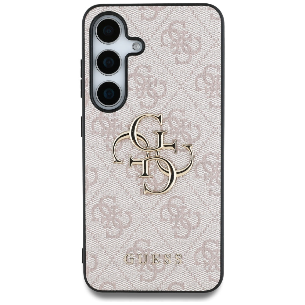 Gæt Big 4G Logo Classic Logo Case til Samsung Galaxy S25 Pink