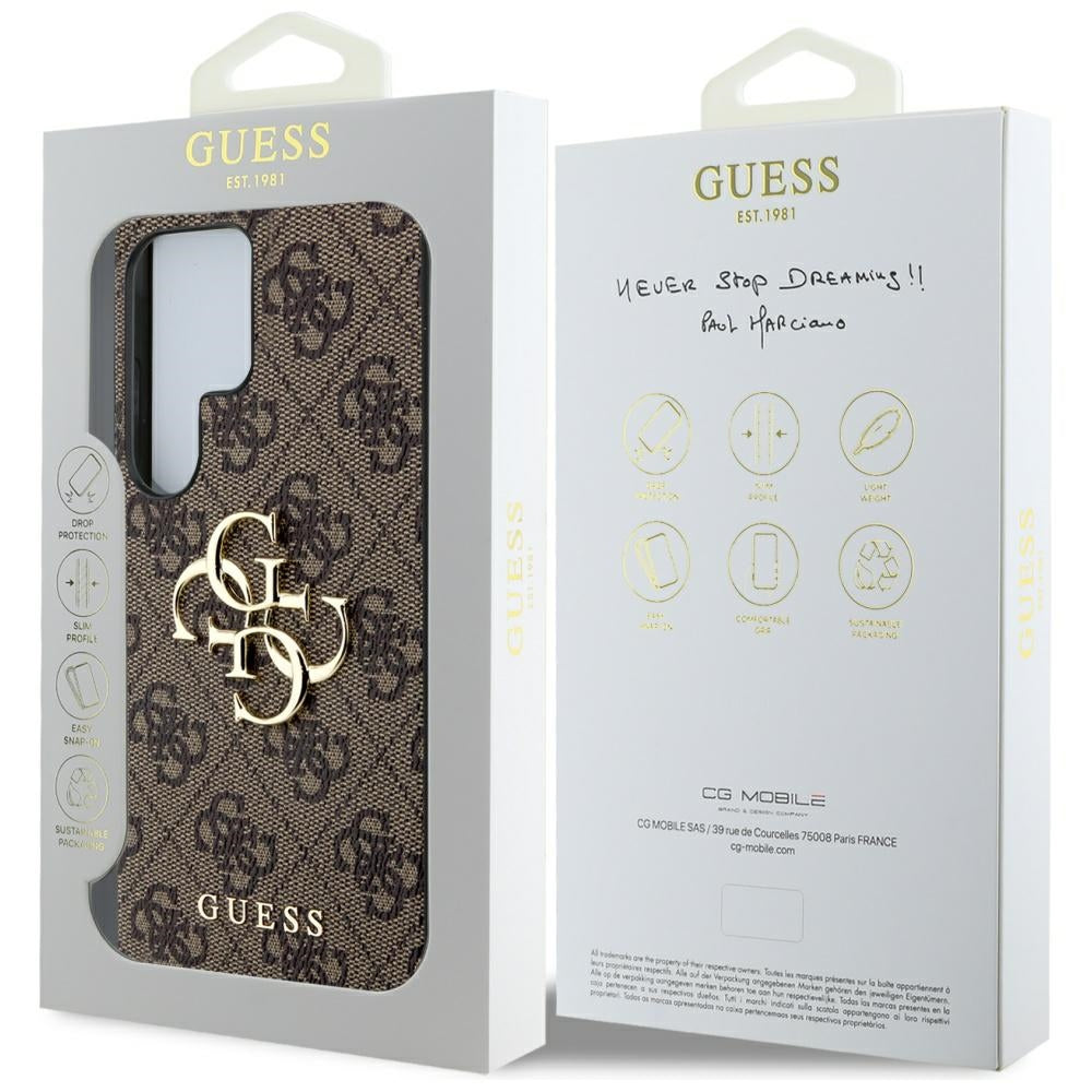 Guess Big 4G Logo Classic Logo Case til Samsung Galaxy S25 Ultra Brown