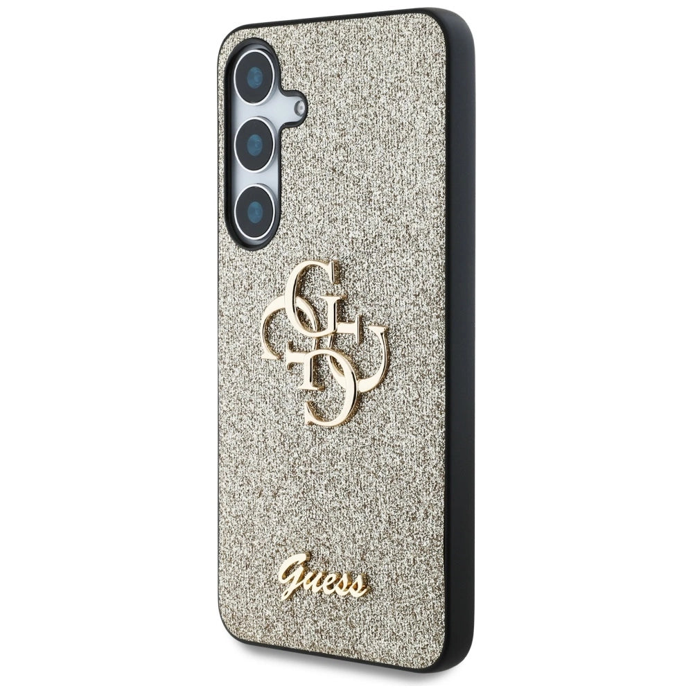 Guess Fixed Glitter Big 4G Metal Logo case til Samsung Galaxy S25 Plus guld