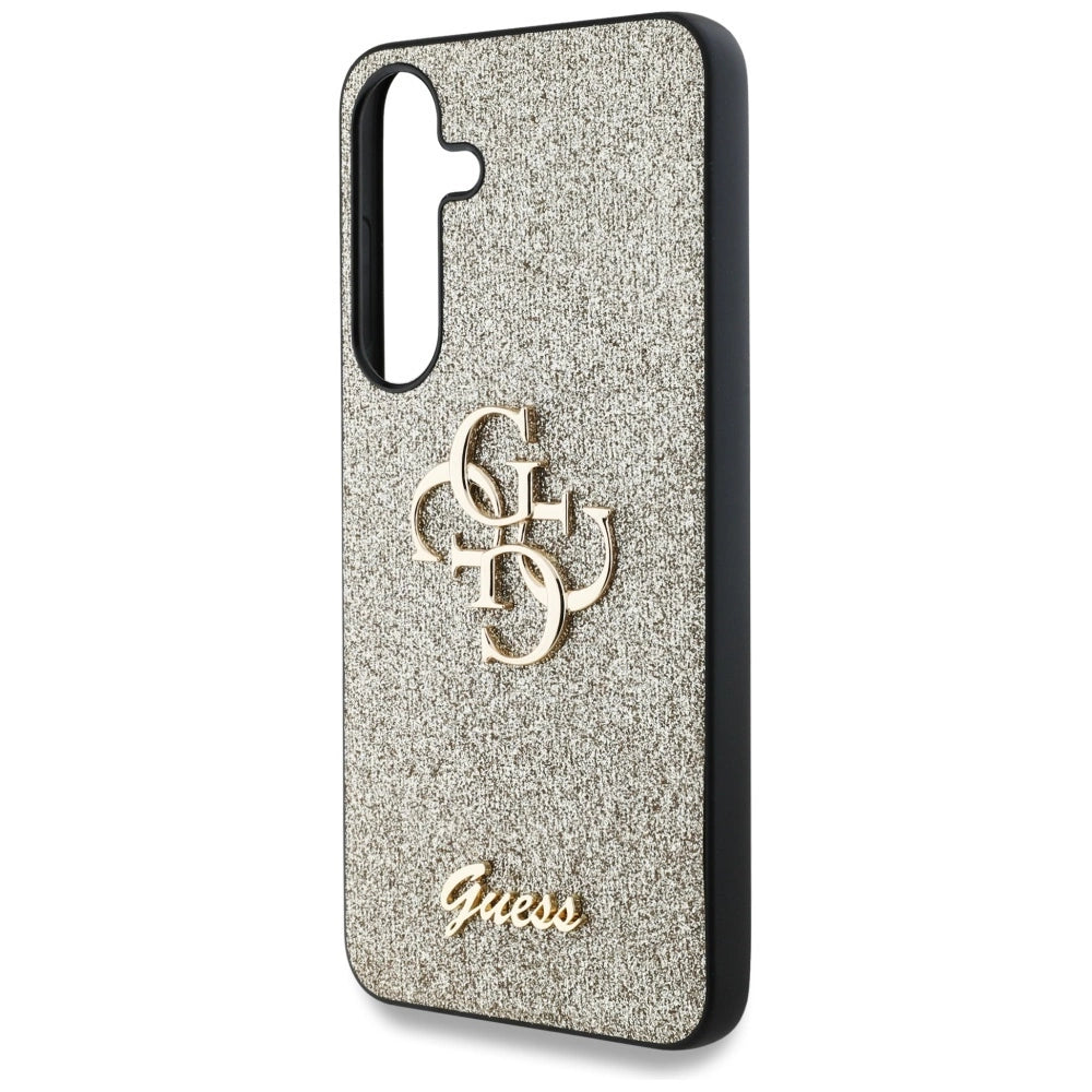Guess Fixed Glitter Big 4G Metal Logo case til Samsung Galaxy S25 Plus guld