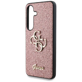 Guess Fixed Glitter Big 4G Metal Logo Case til Samsung Galaxy S25 Pink