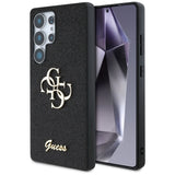 Guess Fixed Glitter Big 4G Metal Logo case til Samsung Galaxy S25 Ultra sort