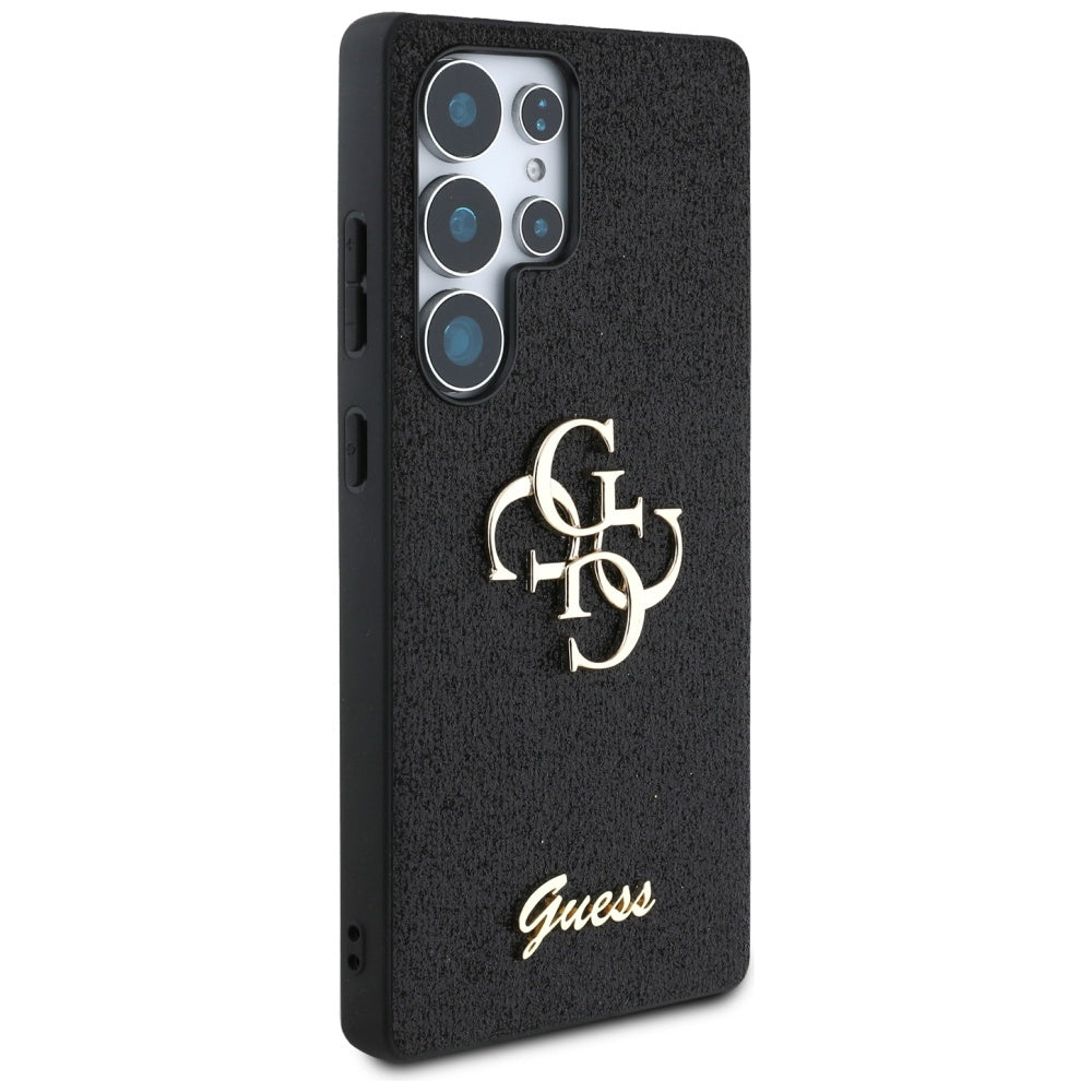 Guess Fixed Glitter Big 4G Metal Logo case til Samsung Galaxy S25 Ultra sort