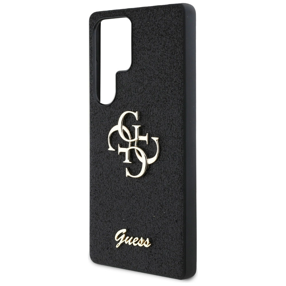 Guess Fixed Glitter Big 4G Metal Logo case til Samsung Galaxy S25 Ultra sort
