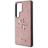 Guess Fixed Glitter Big 4G Metal Logo Case til Samsung Galaxy S25 Ultra Pink