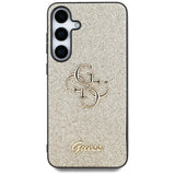 Guess Fixed Glitter Big 4G Metal Logo sag til Samsung Galaxy S25 guld