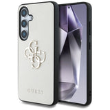 Guess Grained Big 4G Logo Small Classic Logo case til Samsung Galaxy S25 beige