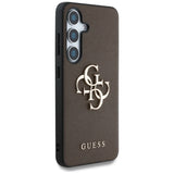Guess Grained Big 4G Logo Small Classic Logo case til Samsung Galaxy S25 Plus brun