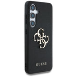 Guess Grained Big 4G Logo Small Classic Logo case til Samsung Galaxy S25 Plus sort