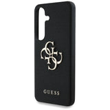 Guess Grained Big 4G Logo Small Classic Logo case til Samsung Galaxy S25 Plus sort