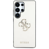 Guess Grained Big 4G Logo Small Classic Logo Case til Samsung Galaxy S25 Ultra beige