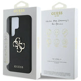 Guess Grained Big 4G Logo Small Classic Logo case til Samsung Galaxy S25 Ultra sort