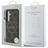 Guess læder 4G Colored Ring Classic Logo MagSafe Samsung Galaxy S25 sag brun