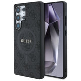 Guess læder 4G Colored Ring Classic Logo MagSafe Case Samsung Galaxy S25 Ultra sort