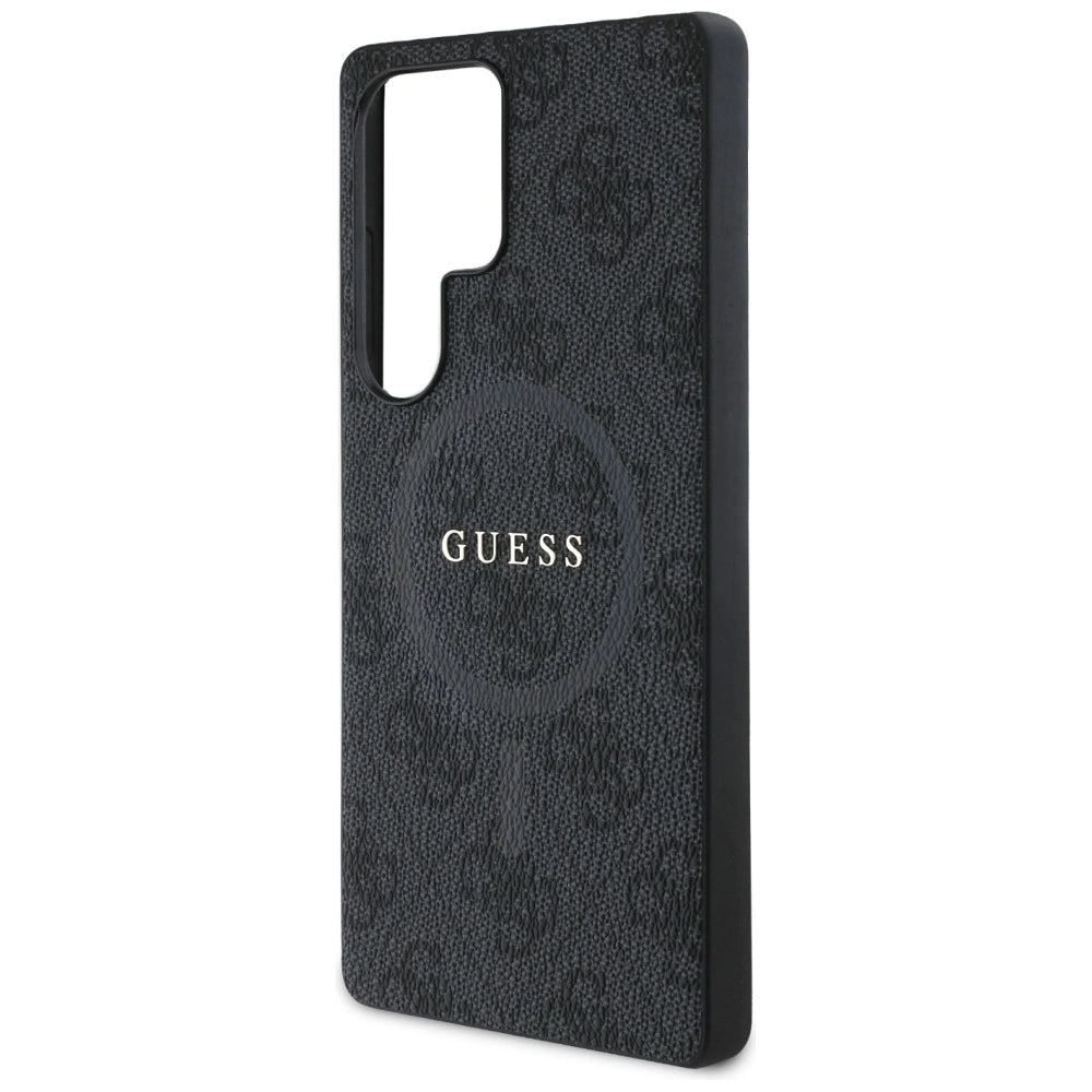 Guess læder 4G Colored Ring Classic Logo MagSafe Case Samsung Galaxy S25 Ultra sort