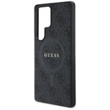 Guess læder 4G Colored Ring Classic Logo MagSafe Case Samsung Galaxy S25 Ultra sort