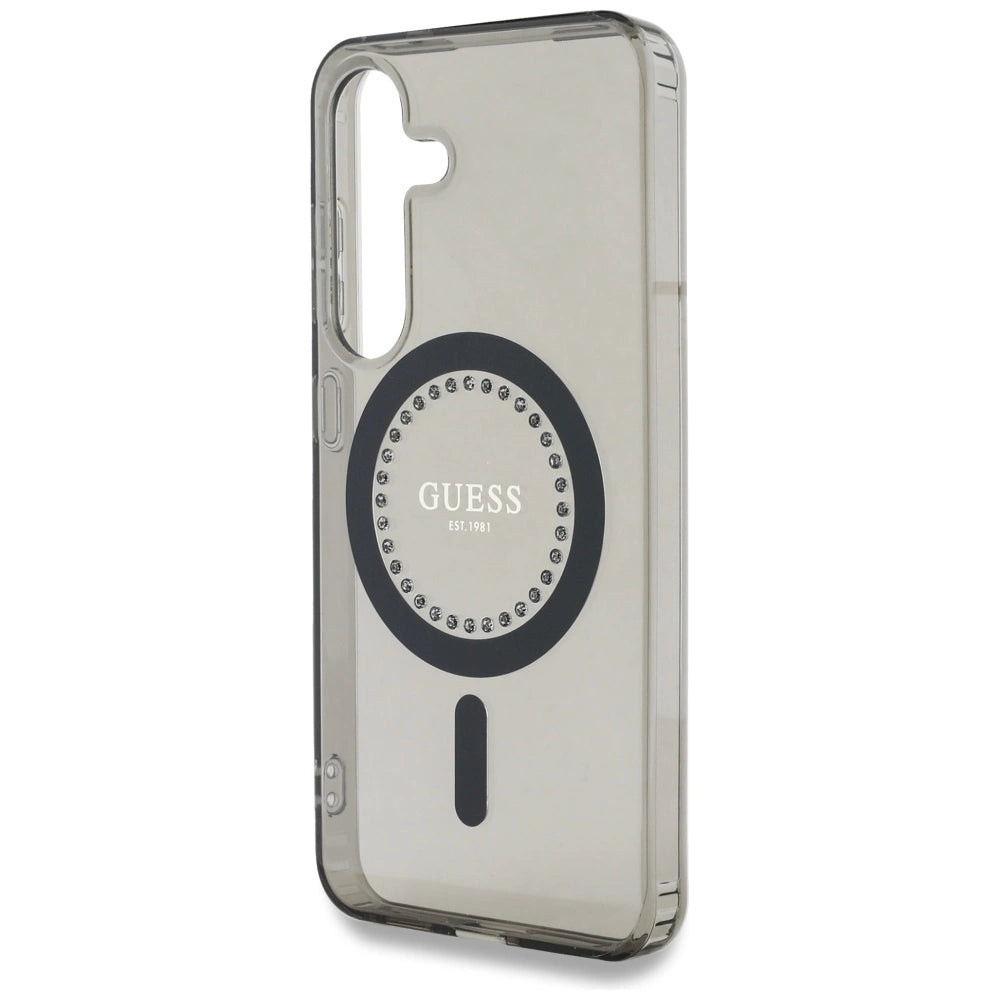 Guess Rhinestones Printed Classic Logo MagSafe Samsung Galaxy S25 case sort