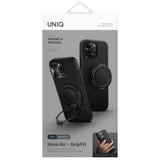 Uniq Keva Air iPhone 16 Pro Max 6.9" Magclick Opladningsfoder sort/kulsort